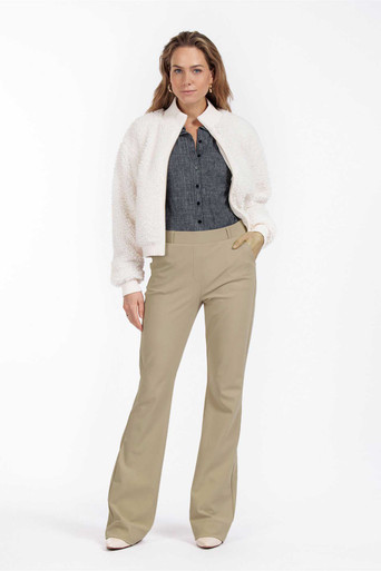 Studio Anneloes Flair LONG bonded trousers - latte - 12079