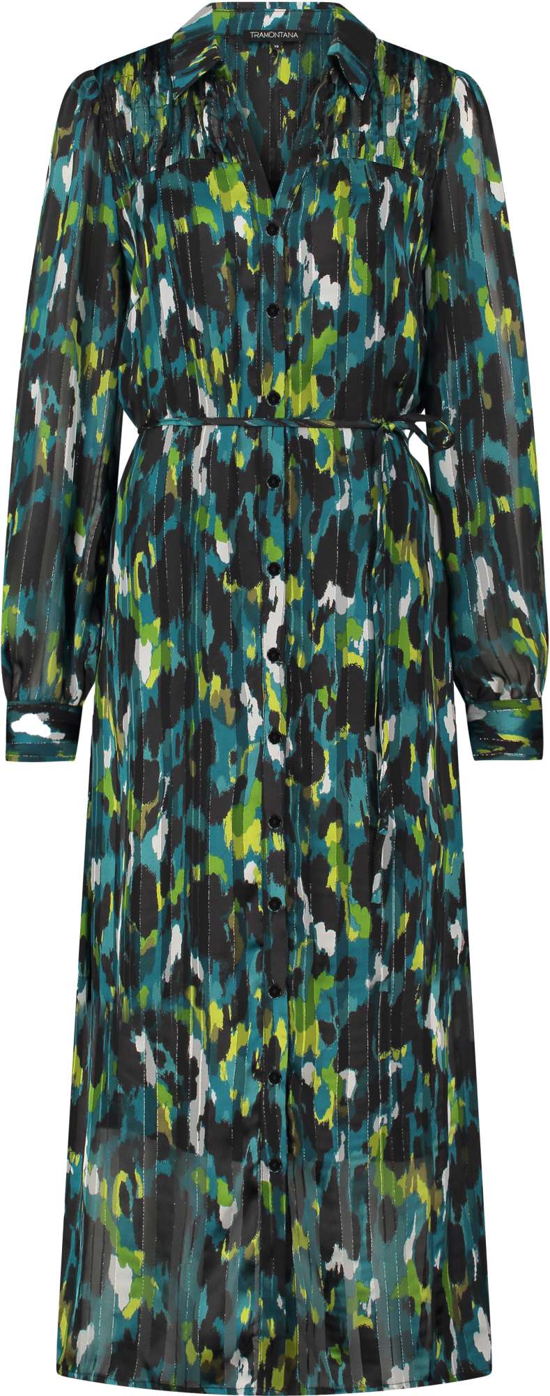 Tramontana Dress print petrols