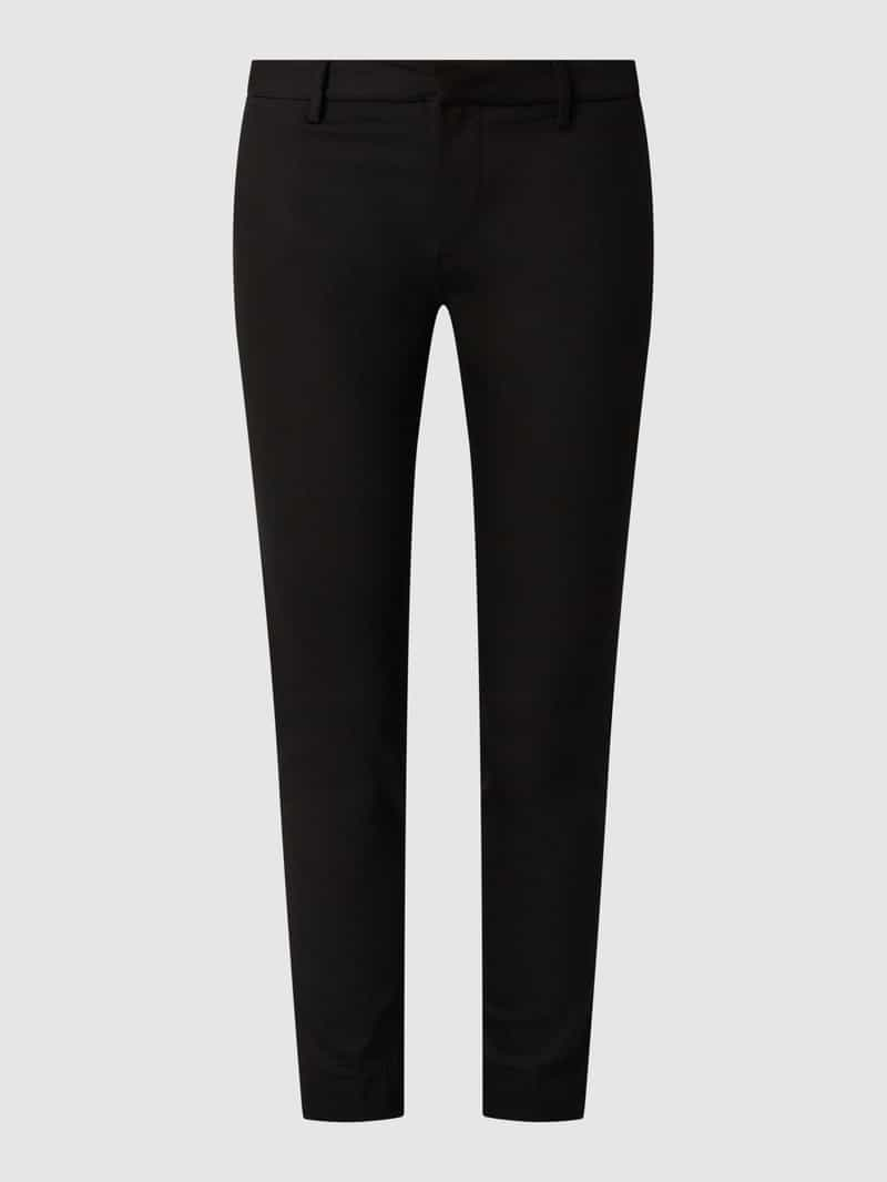 MOS MOSH Stretchbroek met labelapplicatie, model 'ABBY NIGHT PANT'