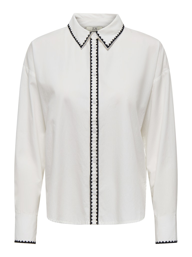 Jacqueline de Yong lorenzo l/s emb. shirt wvn 15330351 cloud dancer