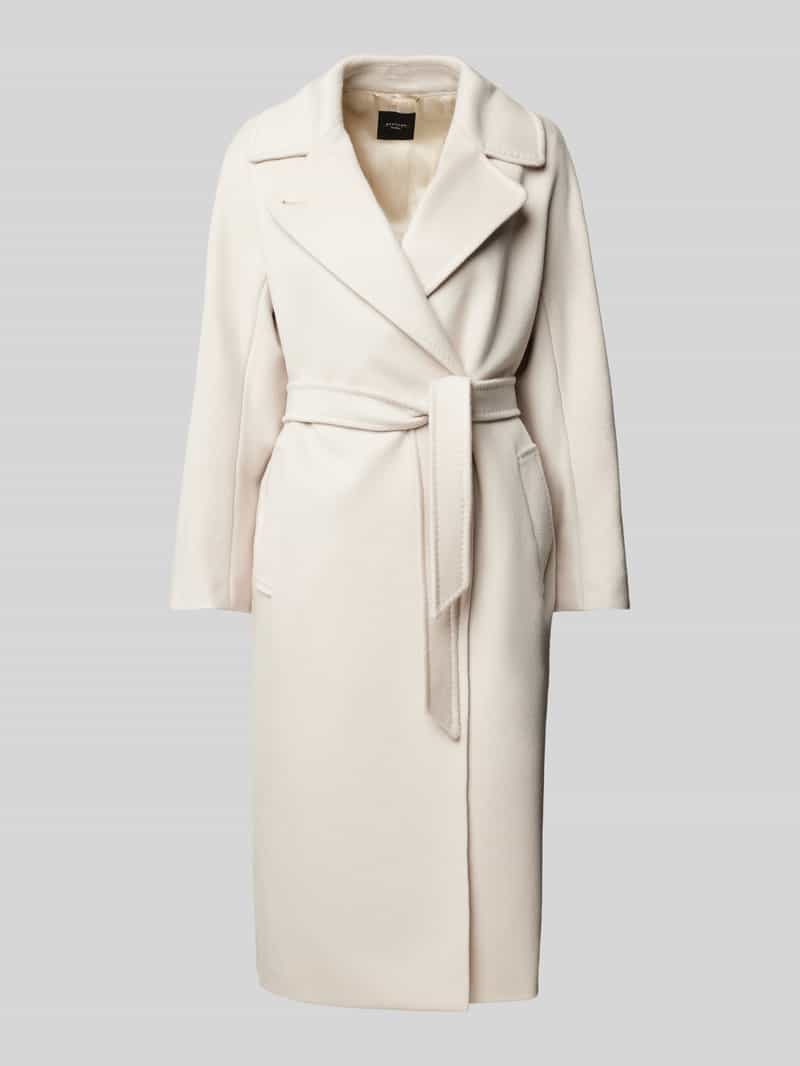 Weekend Max Mara Lange jas met platte kraag, model 'RESINA'