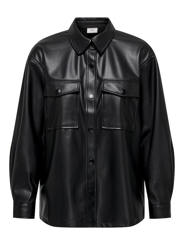 Jacqueline de Yong alaia l/s faux leather shirt pnt 15328308 -