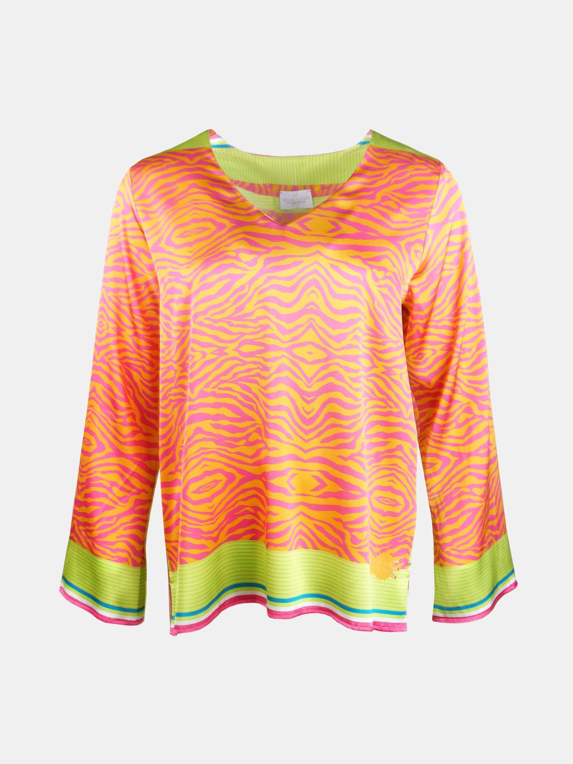 Mucho Gusto  blouse maldives oranje roze zebraprint