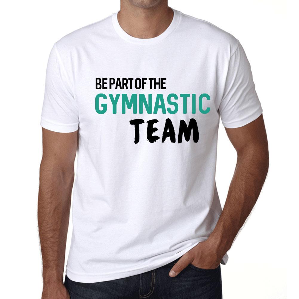 Ultrabasic Vintage T-shirt voor heren, grafisch T-shirt, maak deel uit van het gymnastiekteam, wit XS wit