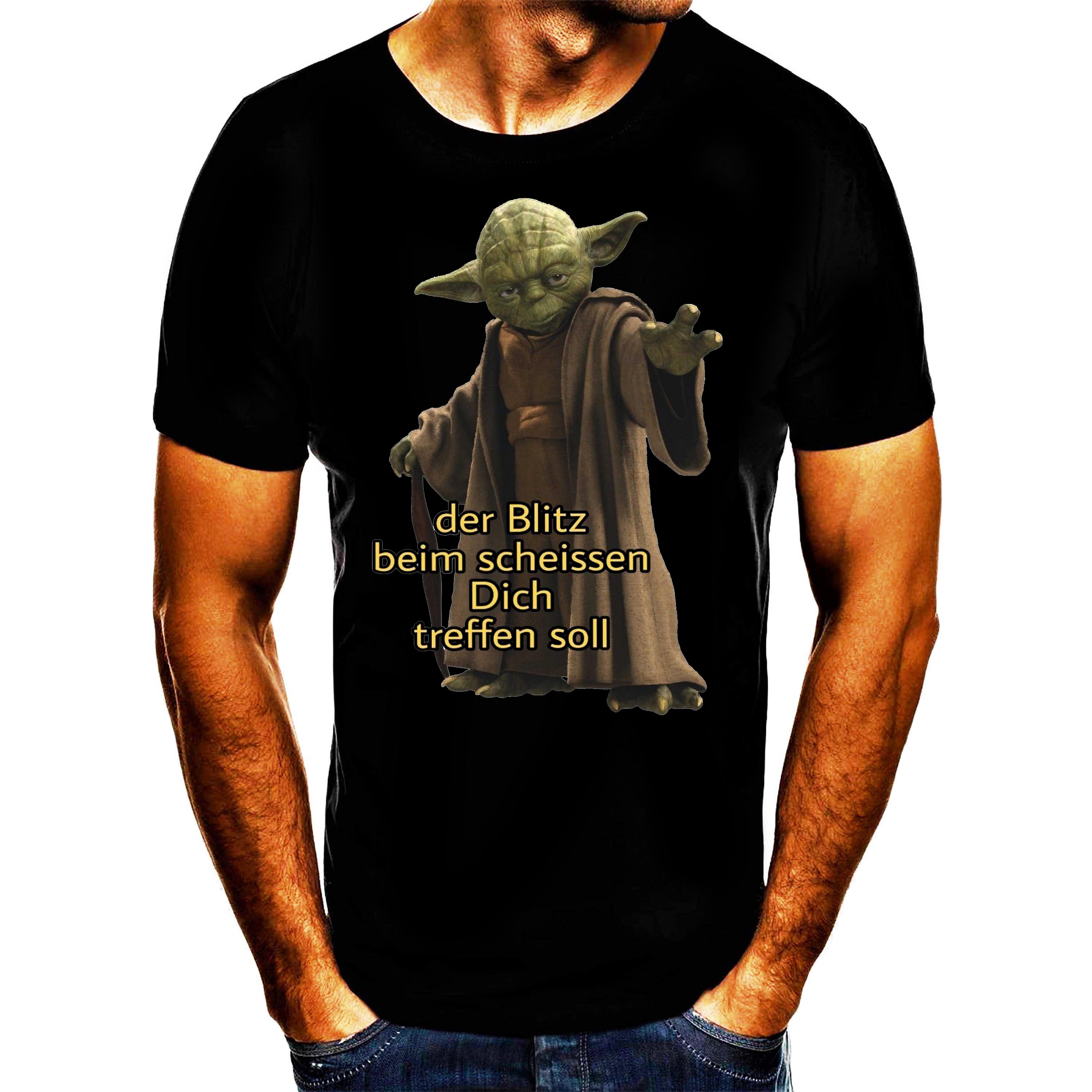 Shirtbude Yoda liet de bliksem inslaan als je op een T-shirt schijt XS