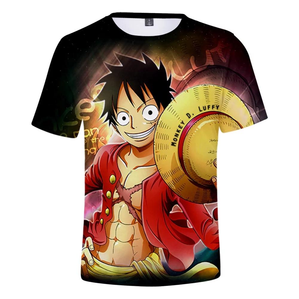 ETST WENDY 005 Mode Heren One Piece Luffy Casual Losse T-shirt Kleding Grote Maat 6XL 2022 Zomer Nieuwe Digitale Bedrukking Korte Mouwen XS