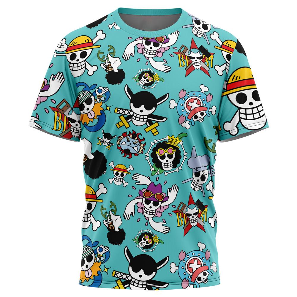 Exclusive 3D T-shirt Anime Een Stuk Monkey D Luffy 3D Gedrukt mannen Cartoon Harajuku T-shirt Overzeese Editie Jongens Korte Mouw Top XS