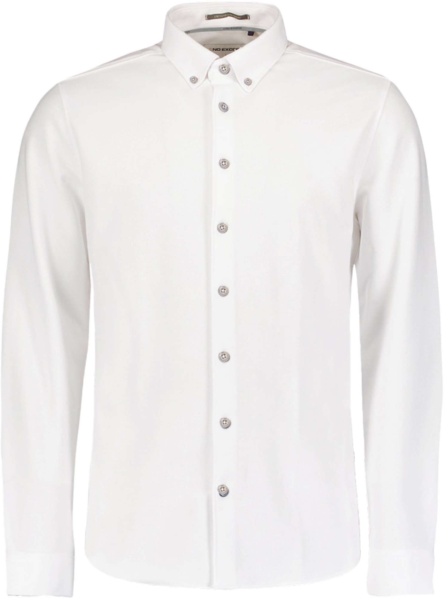 No Excess Shirt jersey pique stretch white