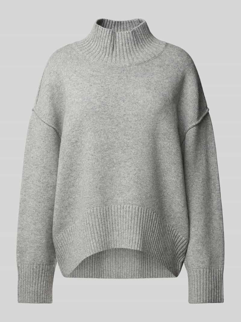 Oui Oversized gebreide pullover met opstaande kraag