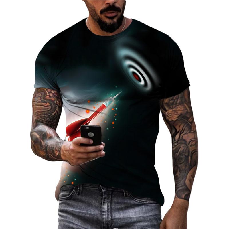 ETST WENDY 05 Nieuwe 3D Cool Darts Game grafische t-shirts Zomer Mode Mannen Persoonlijkheid Gedrukt Tees Trend Casual Ronde Hals Korte Mouw Tops S