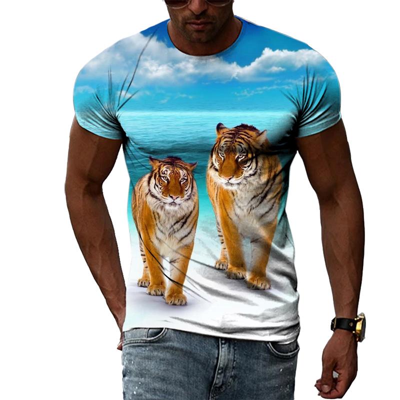 ETST WENDY 05 Nieuwe Jaar Dier Tijger Grafische T-shirts Voor Mannen Zomer Mode Casual Hip Hop Harajuku Stijl T-shirt 3D Persoonlijkheid print Tee Top S