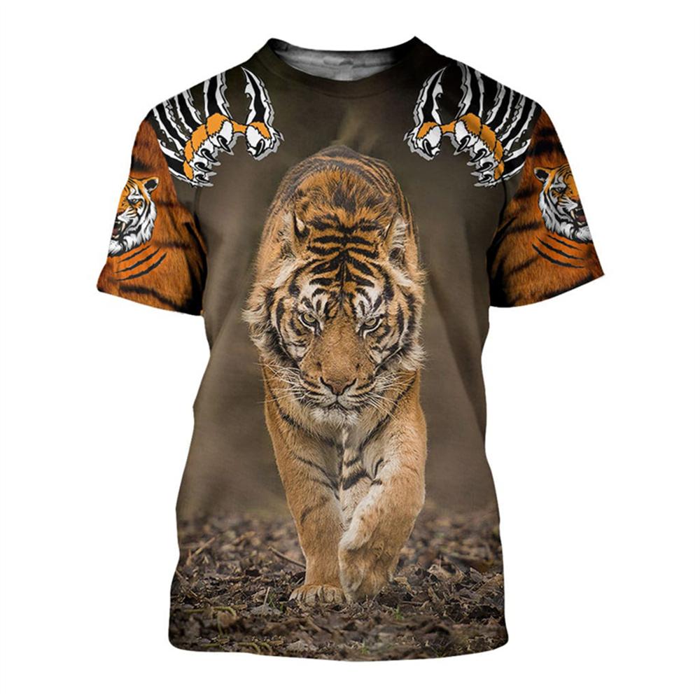 Baibao QIQI Nieuwe Dier Tijger Grafische T-shirt Oversized Harajuku Nieuwe 6XL 3D Print Oversized Mode Mannen Korte Mouw T-shirt streetwear Tops XXS