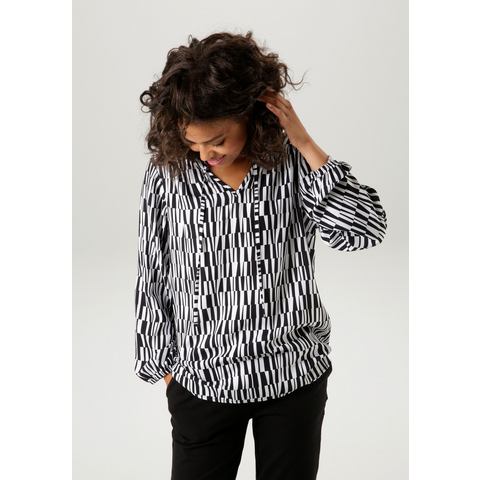 Aniston CASUAL Blouse zonder sluiting met extravagante, grafische print