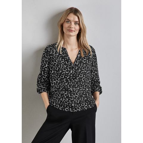 STREET ONE Blouse met lange mouwen in tuniek-stijl, met grafisch patroon