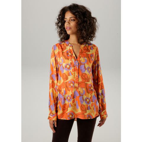 Aniston CASUAL Blouse zonder sluiting met extravagante, grafische print