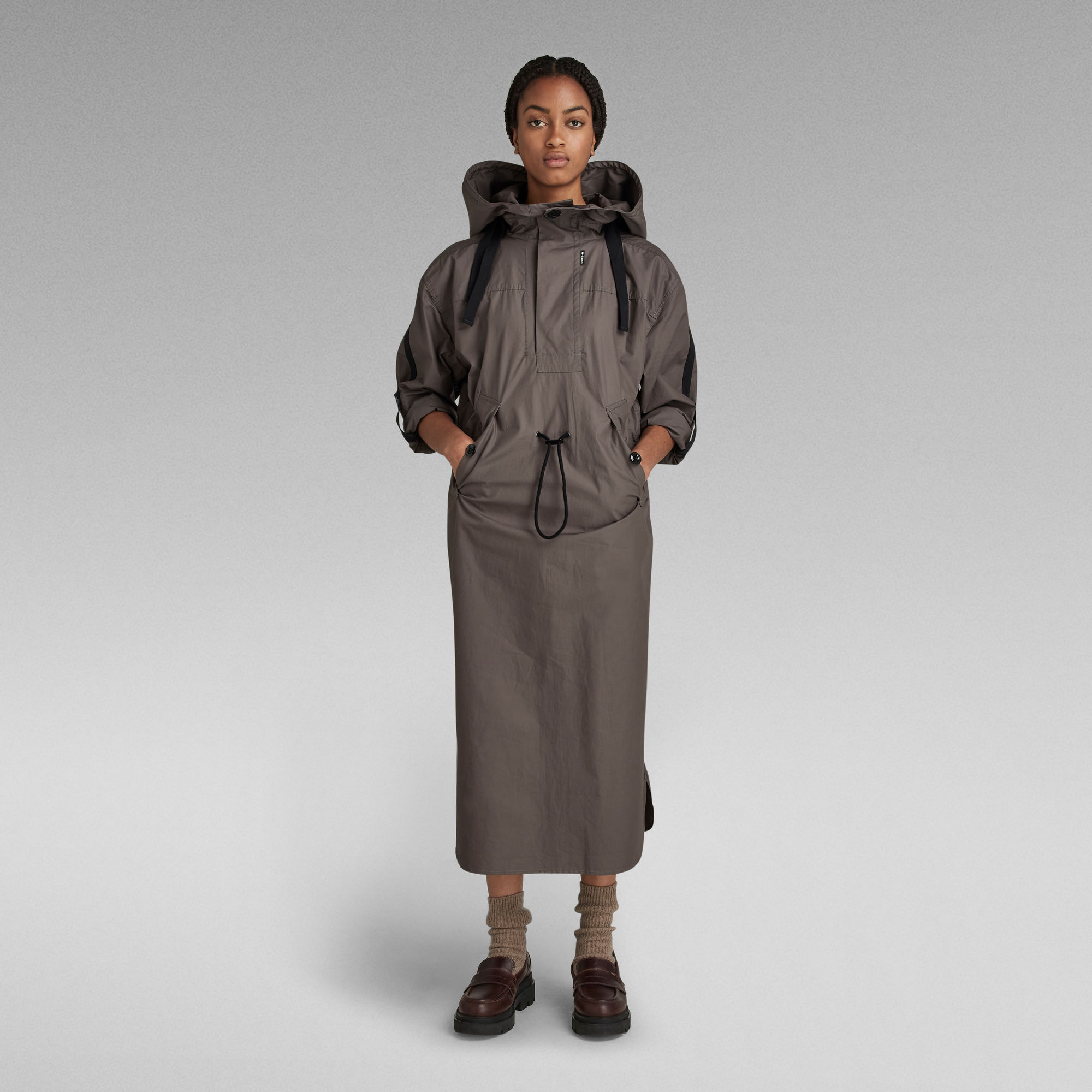 G-Star RAW Anorak Jurk - Grijs - Dames