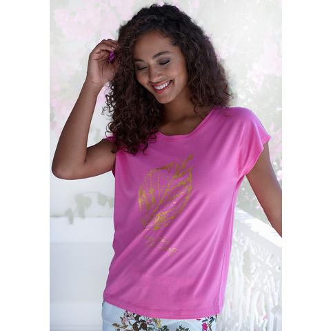 Lascana T-shirt met folieprint