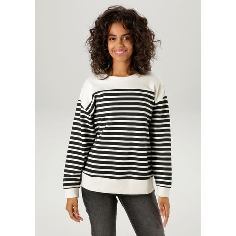 Aniston CASUAL Sweatshirt in een trendy streepdessin