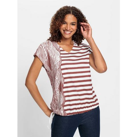 Casual Looks Shirt met V-hals Shirt (1-delig)