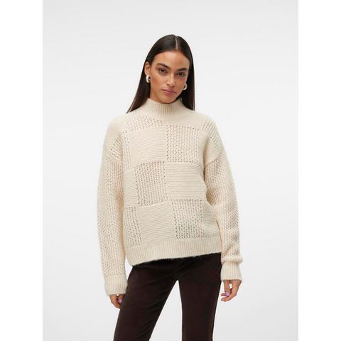 Vero Moda Gebreide trui VMMOON LS HIGHNECK PULLOVER GA BF