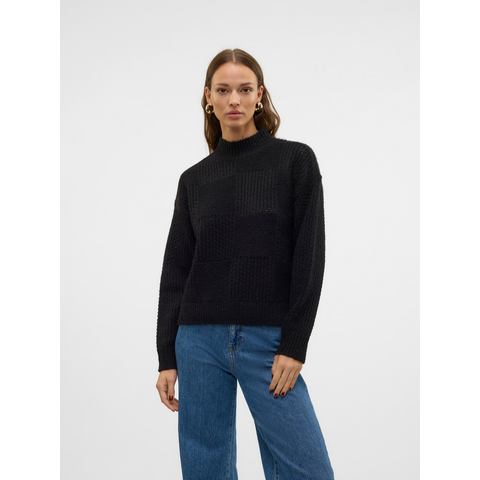 Vero Moda Gebreide trui VMMOON LS HIGHNECK PULLOVER GA BF