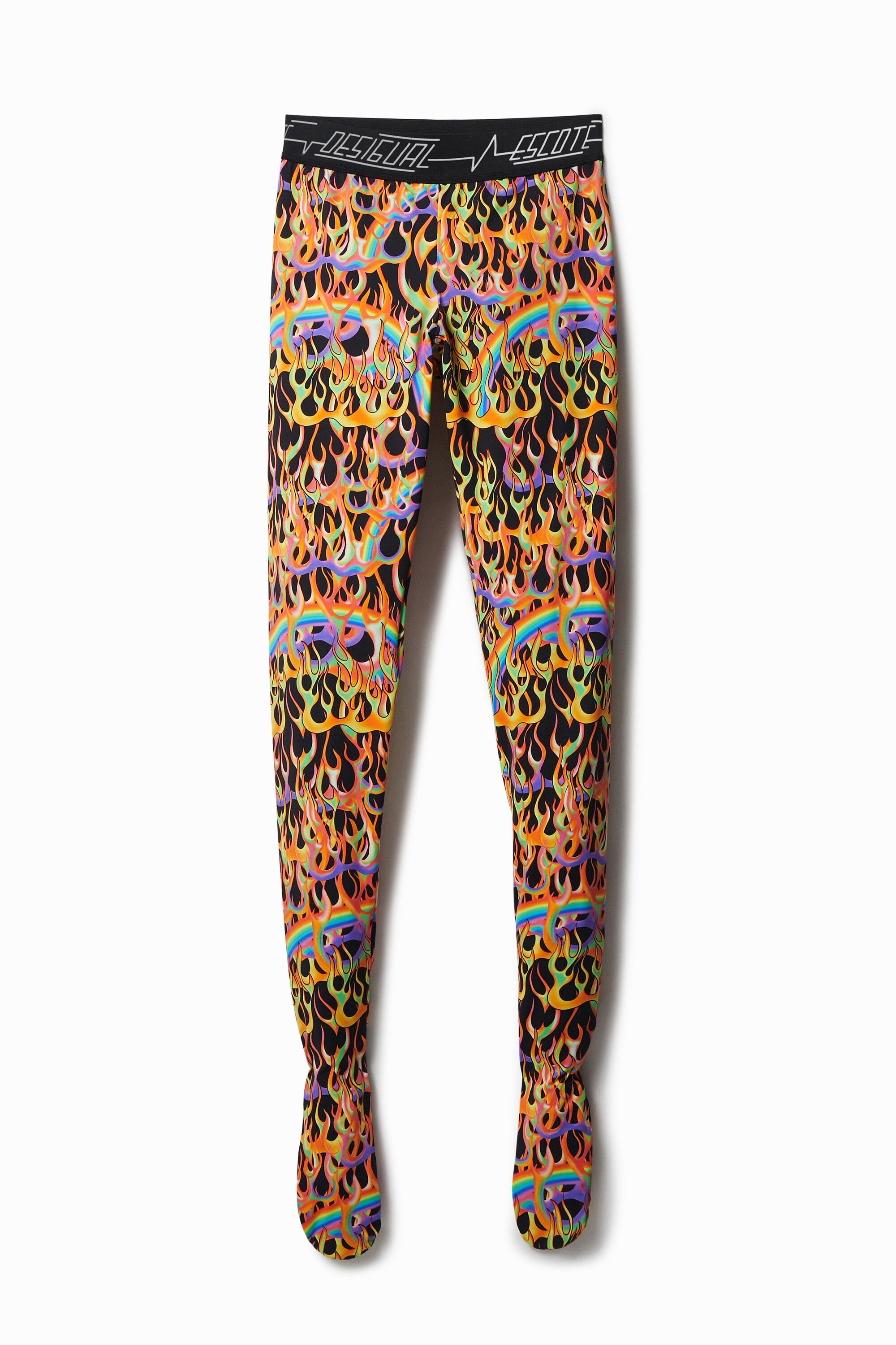 Desigual Slim fit legging met dierenprint - GREEN