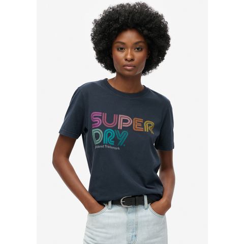 Superdry Shirt met korte mouwen RAINBOW LOGO RELAXED T SHIRT