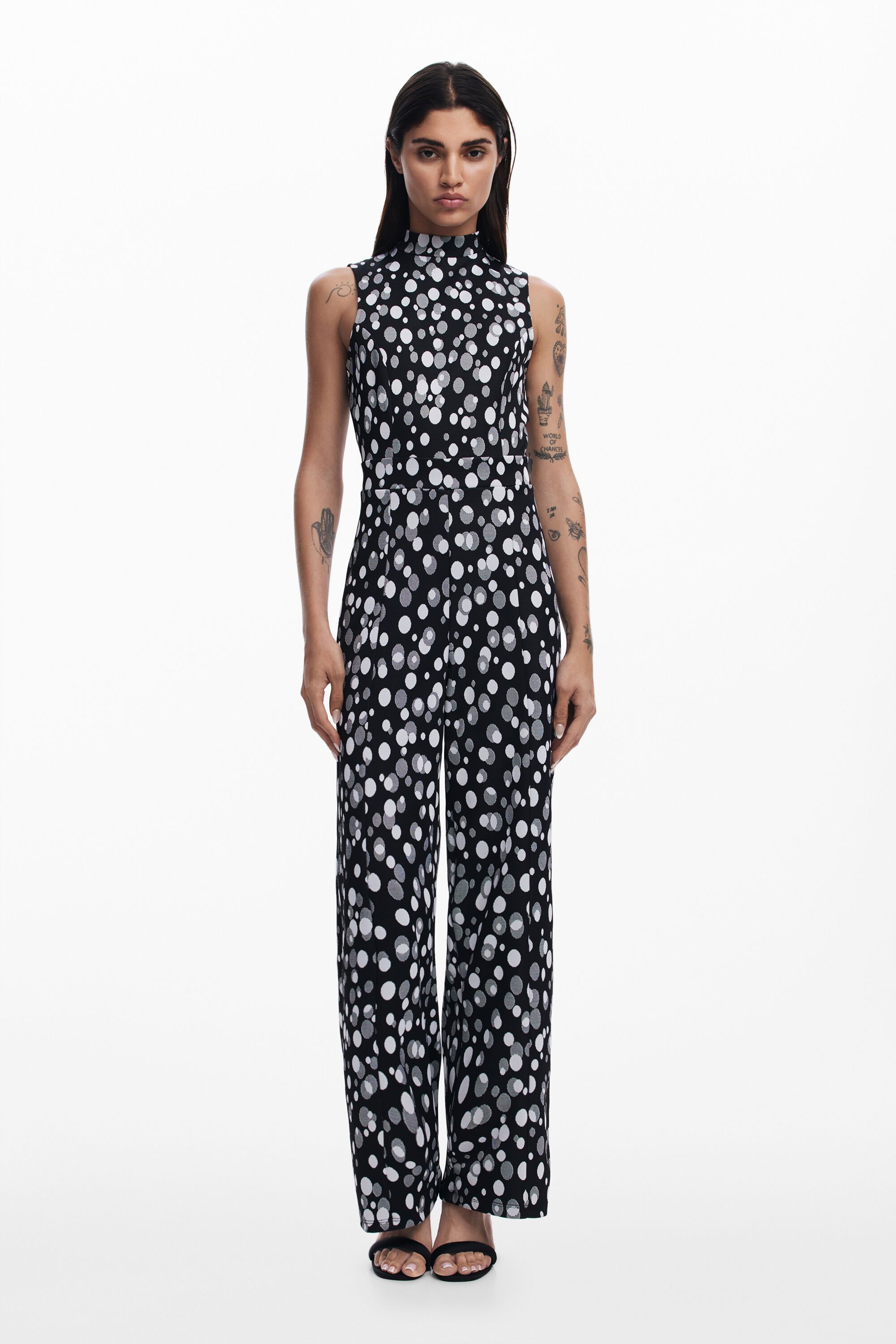 Desigual Stippen jumpsuit - BLACK