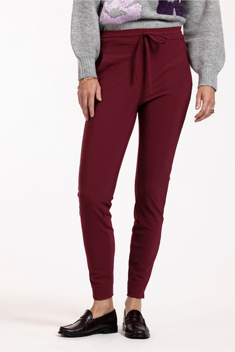 Studio Anneloes Downstairs bonded trousers - merlot - 12273