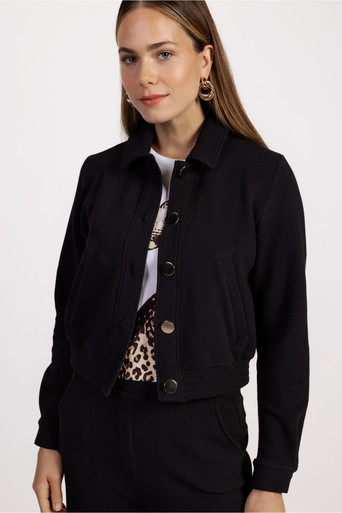 Studio Anneloes Mabely honeycomb jacket - black - 12317