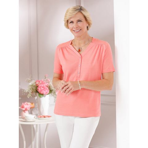 Classic Shirt met V-hals Shirt (1-delig)