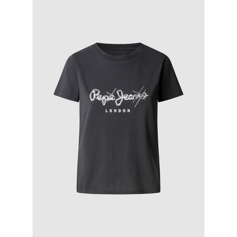 Pepe Jeans T-shirt Leticia met strassteentjes