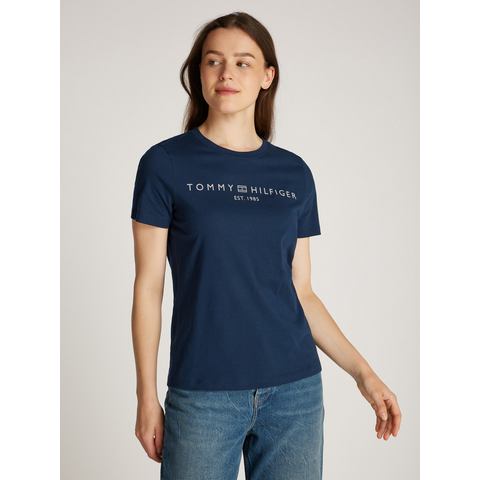 Tommy Hilfiger T-shirt REG CORP LOGO C-NK SS met een logo-opschrift