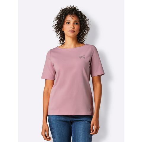 CREATION L PREMIUM Shirt met korte mouwen Pima-katoenen shirt (1-delig)