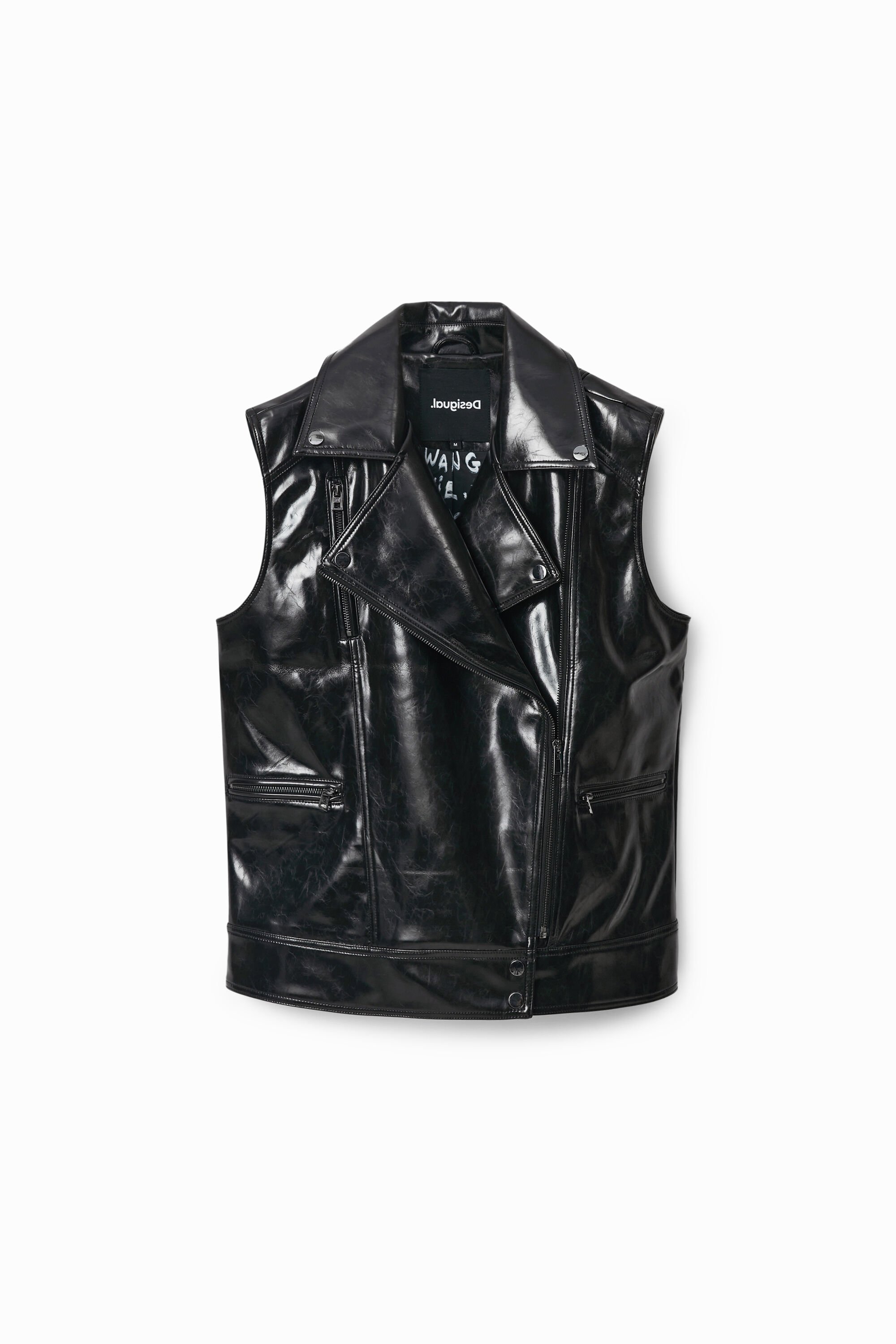 Desigual Oversized bikervest - BLACK