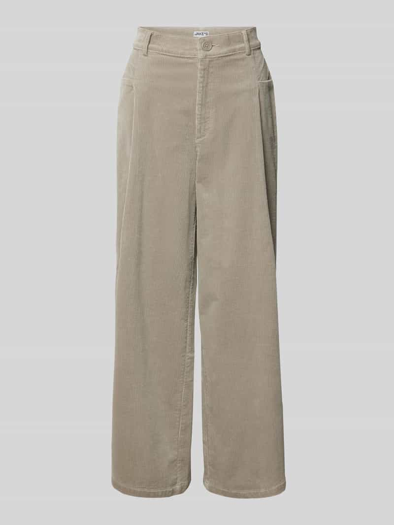 Jake*s Casual Loose fit corduroy broek met steekzakken