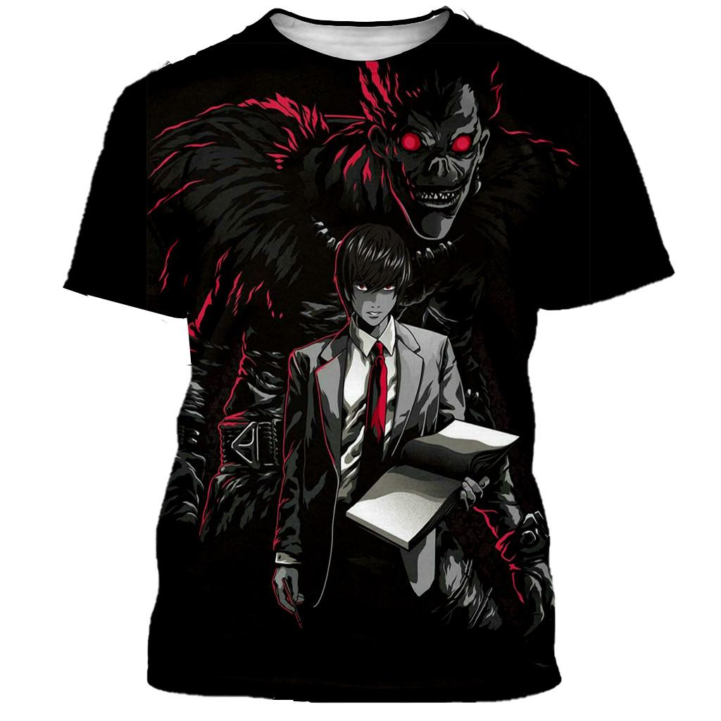 Xin nan zhuang Anime Death Note 3d Gedrukt T-shirt Mannen Vrouwen Fashion Casual Harajuku Stijl T-shirts Streetwear Hip Hop Kleding T-shirt XXL