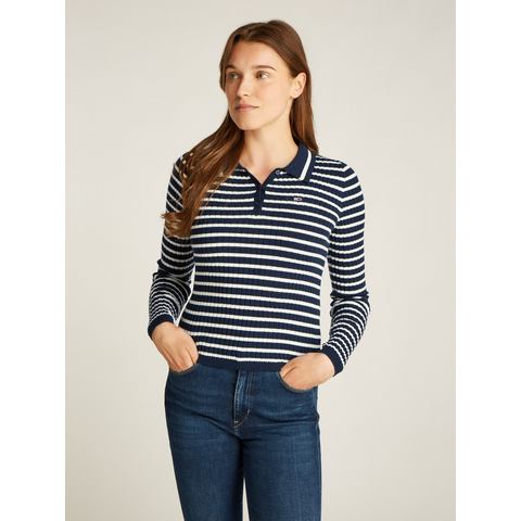 TOMMY JEANS Trui met polokraag TJW ESSENTIAL LS POLO SWEATER