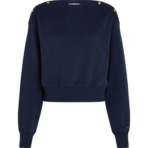 Tommy Hilfiger Curve Sweatshirt CRV GOLD BTN BOAT-NK SWTSHRT