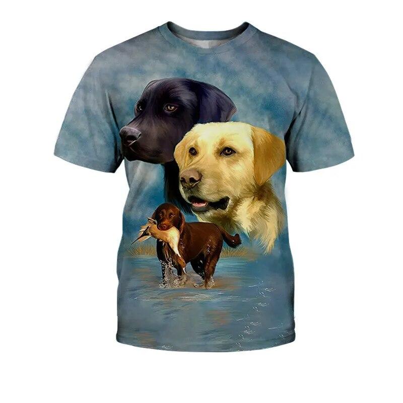 Bobby 2 3DT shirt heren 3D-geprint T-shirt met korte mouwen Labrador Retriever casual trend los groot formaat sneldrogend populair XXXL