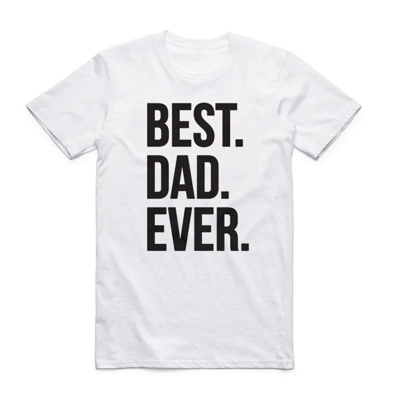 YSM Cotton Tshirt Vaderdagcadeau Verjaardagscadeaus voor mannen Vader Papa Papa Beste vader ooit T XS wit