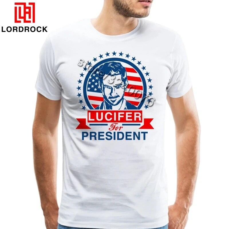 YSM Cotton Tshirt Fashion Design T-shirt Lucifer Heren Lucifer voor PresidentT-shirt TV Show T-shirt Jongen XS wit