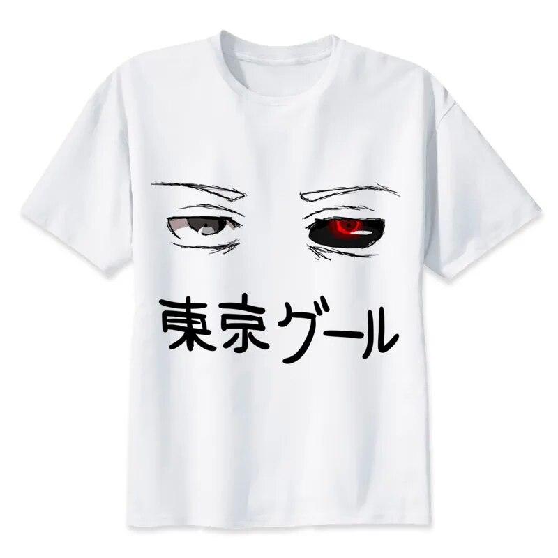 YSM Cotton Tshirt Tokyo ghoul T-shirts Mannen Gepersonaliseerde Custom Tee Zomer mannelijke Fitness T-shirt M8160 XS wit