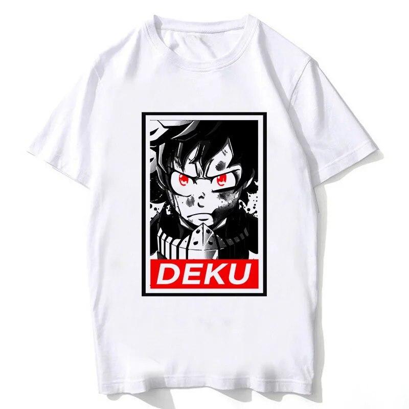 YSM Cotton Tshirt Boku No Hero Academia T-shirt deku print T-shirt mijn held academia anime shirt heren XS wit