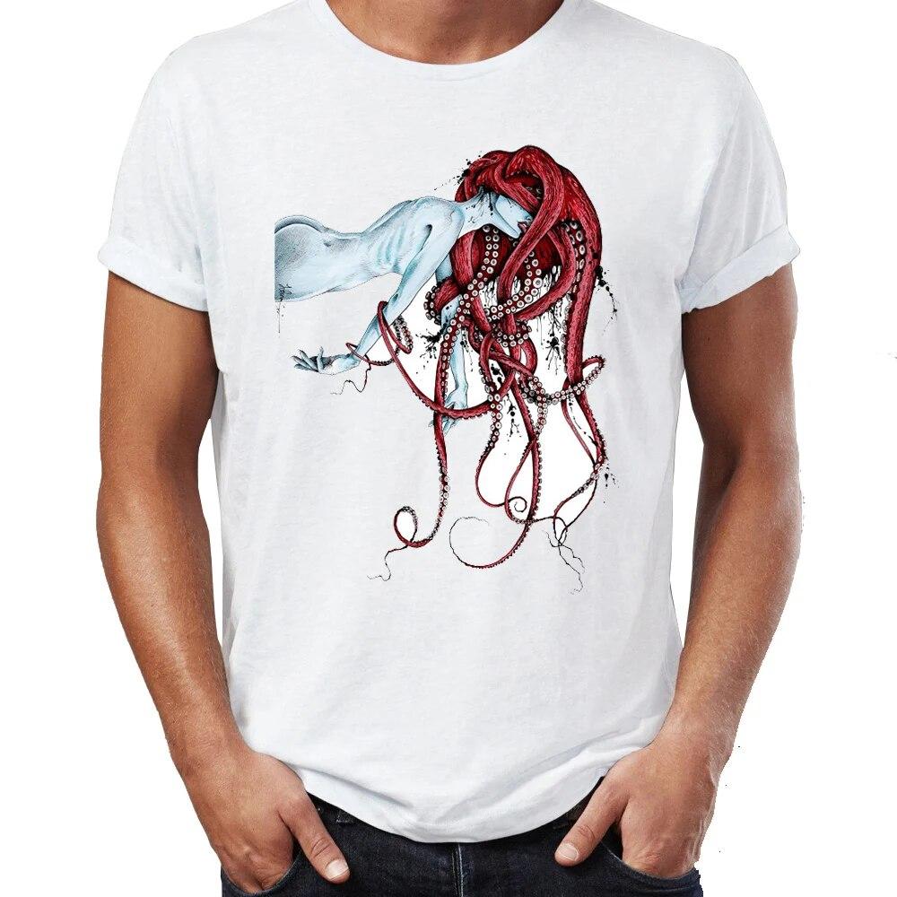 YSM Cotton Tshirt Zomer heren T-shirt Lovecraft R lyeh Park De roep van Cthulhu Horror Halloween Artsy Awesome S wit