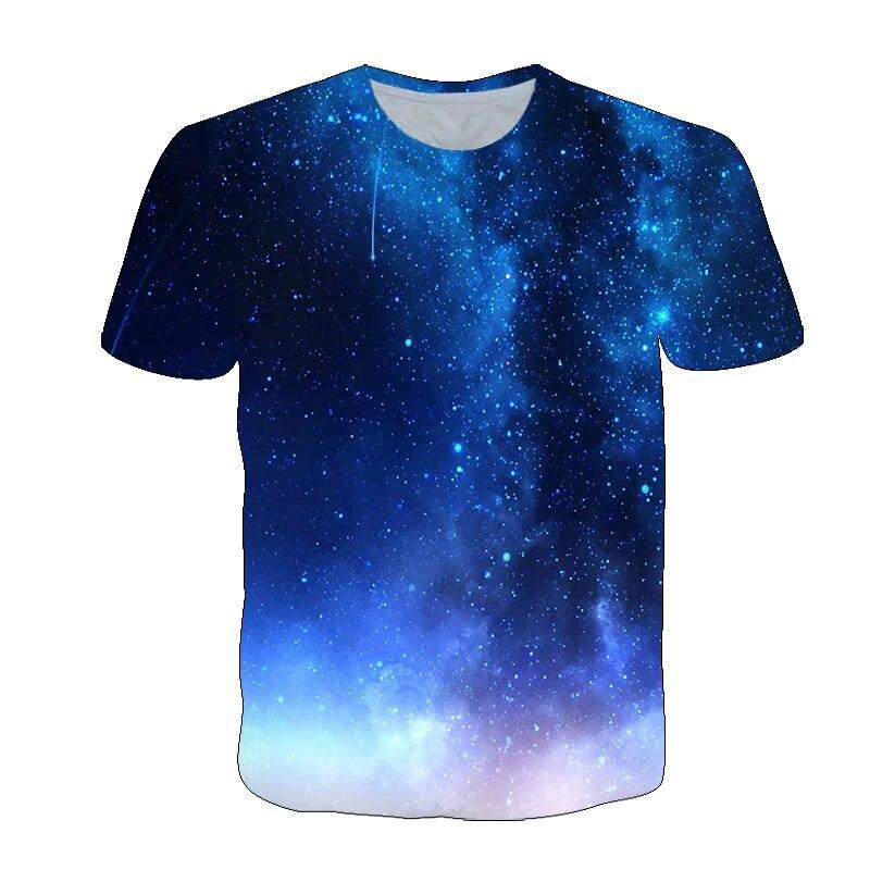 ETST 03 Zomer Mooie Sterrenhemel Mannen t-shirt Nieuwe Interessante Cosmic Nebula grafische t-shirts 3D Mode Ademend Print T-shirt Top Asian size 6XL