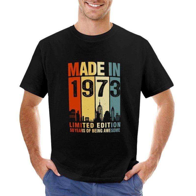 Nihao Gemaakt in 1973 Limited Edition 50 Years Of Being Awesome T-shirt sneldrogend shirt jongens t-shirts Heren t-shirt S