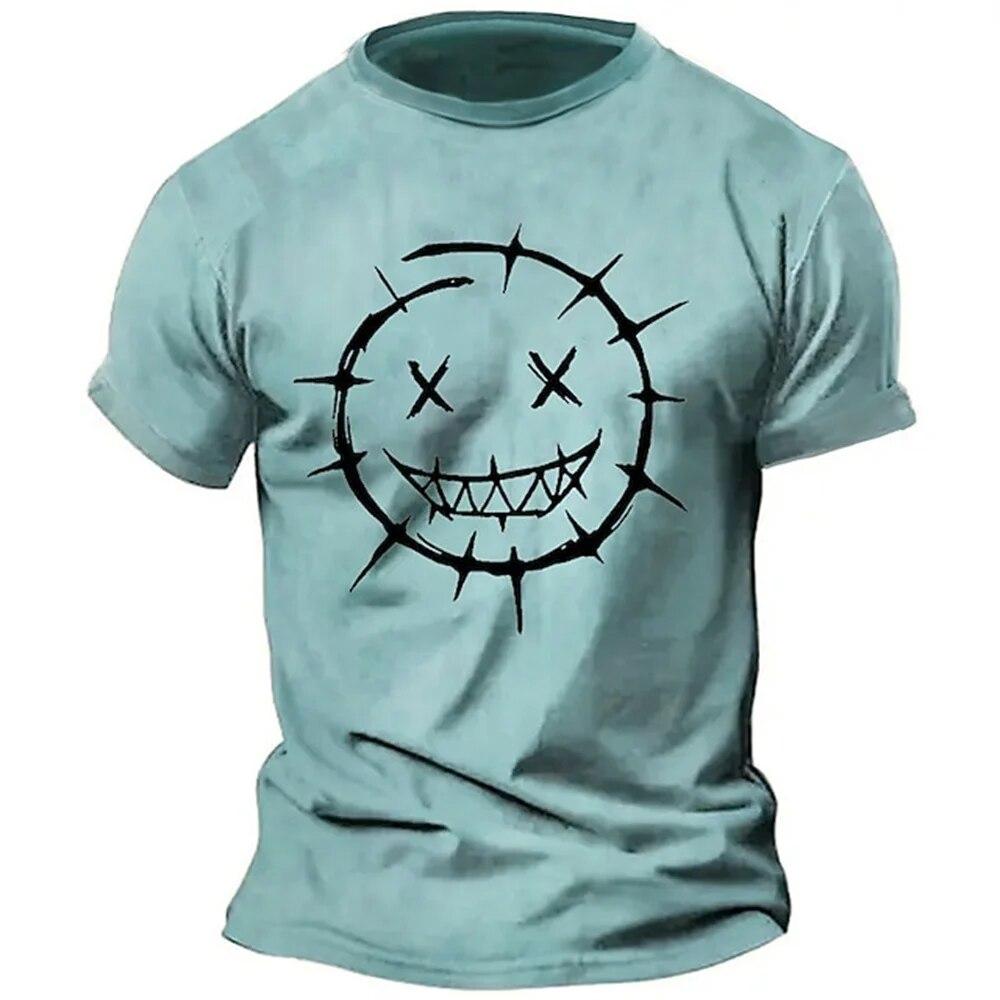 ETST WENDY 005 Mannen T-shirt 3d Print Smiley T-shirt Korte Mouwen Oversized Streetwear Tees Zomer Casual Nieuwe Mode mannen O hals Top Trui 6XL