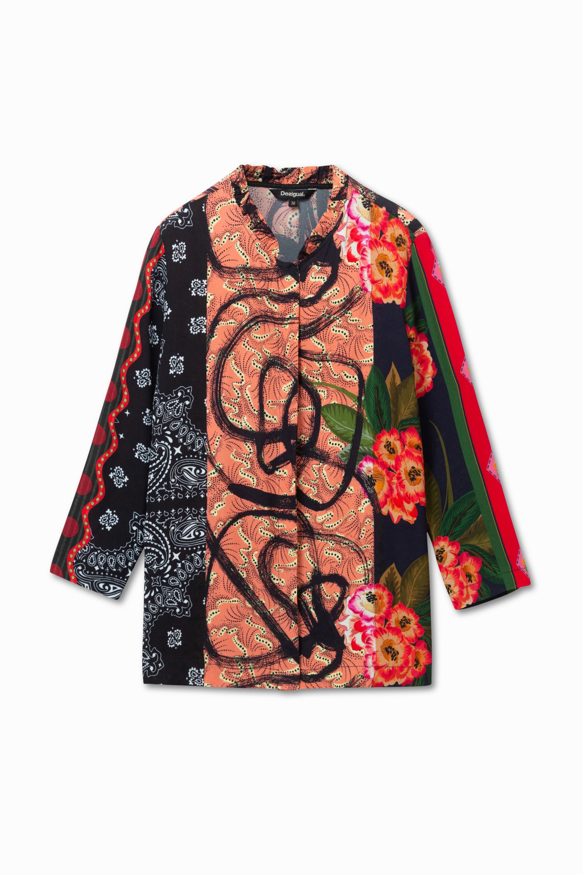 Desigual Oriëntaals boho-shirt - RED