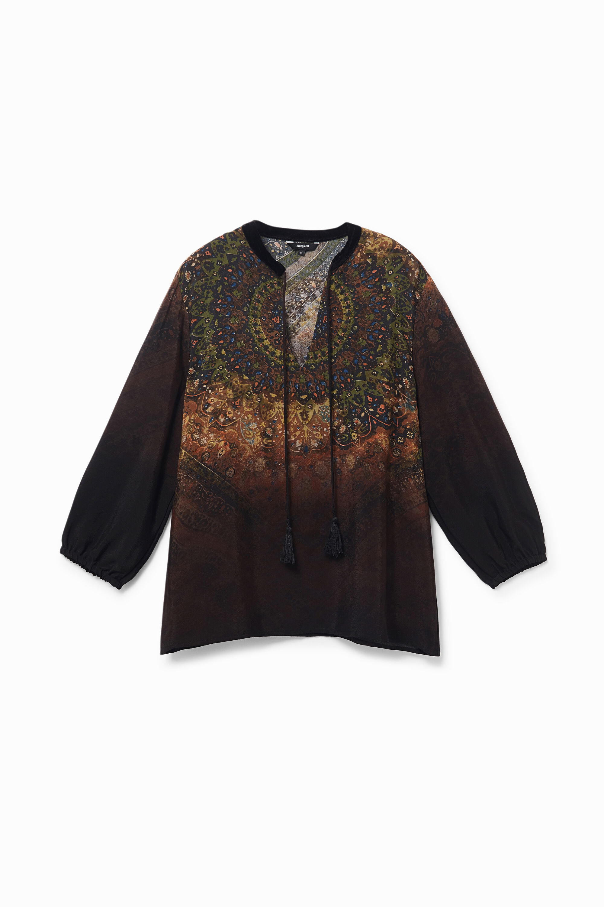 Desigual Bedrukte blouse met 3/4-mouwen - BLACK